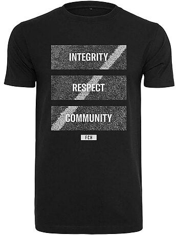 Camiseta integrity respect community para hombre - merchcode