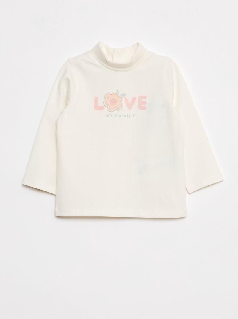 Camiseta interior animada con fantasía Blanco - Kiabi