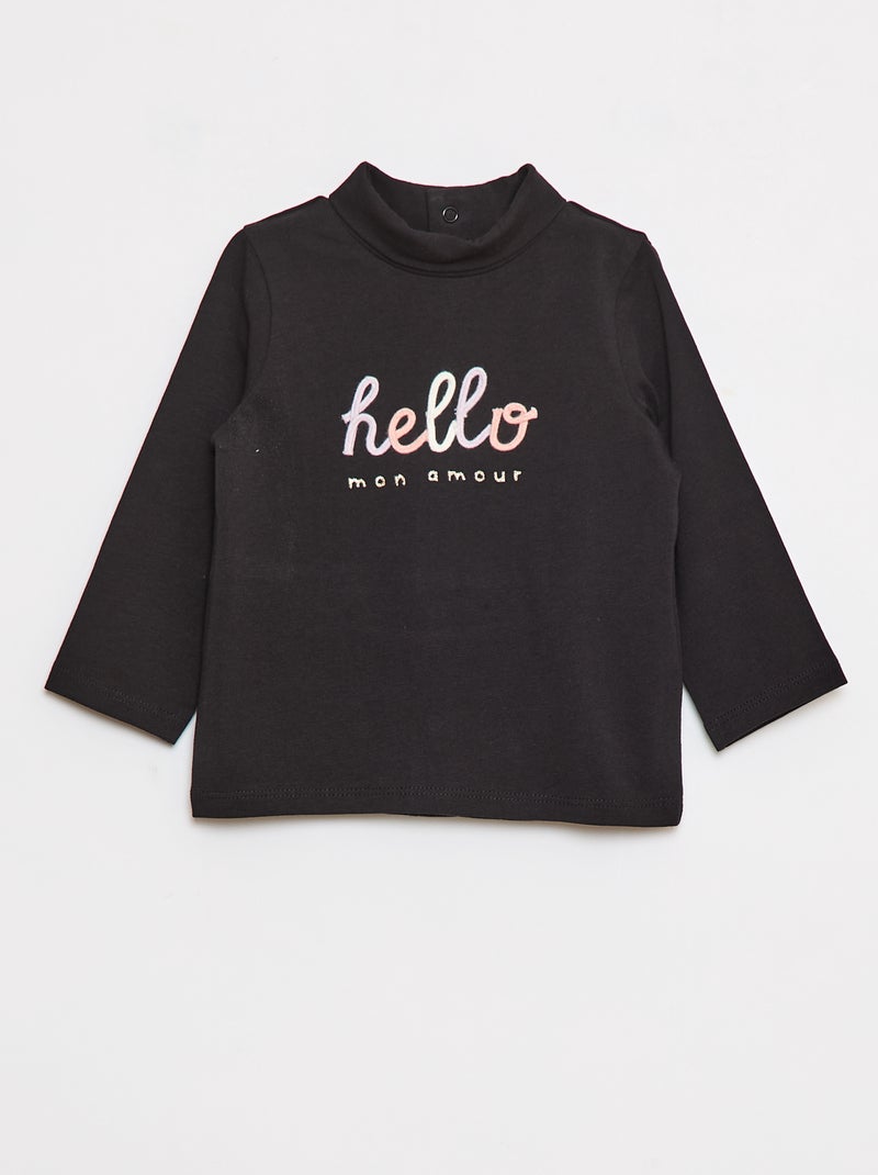 Camiseta interior animada con fantasía Negro - Kiabi