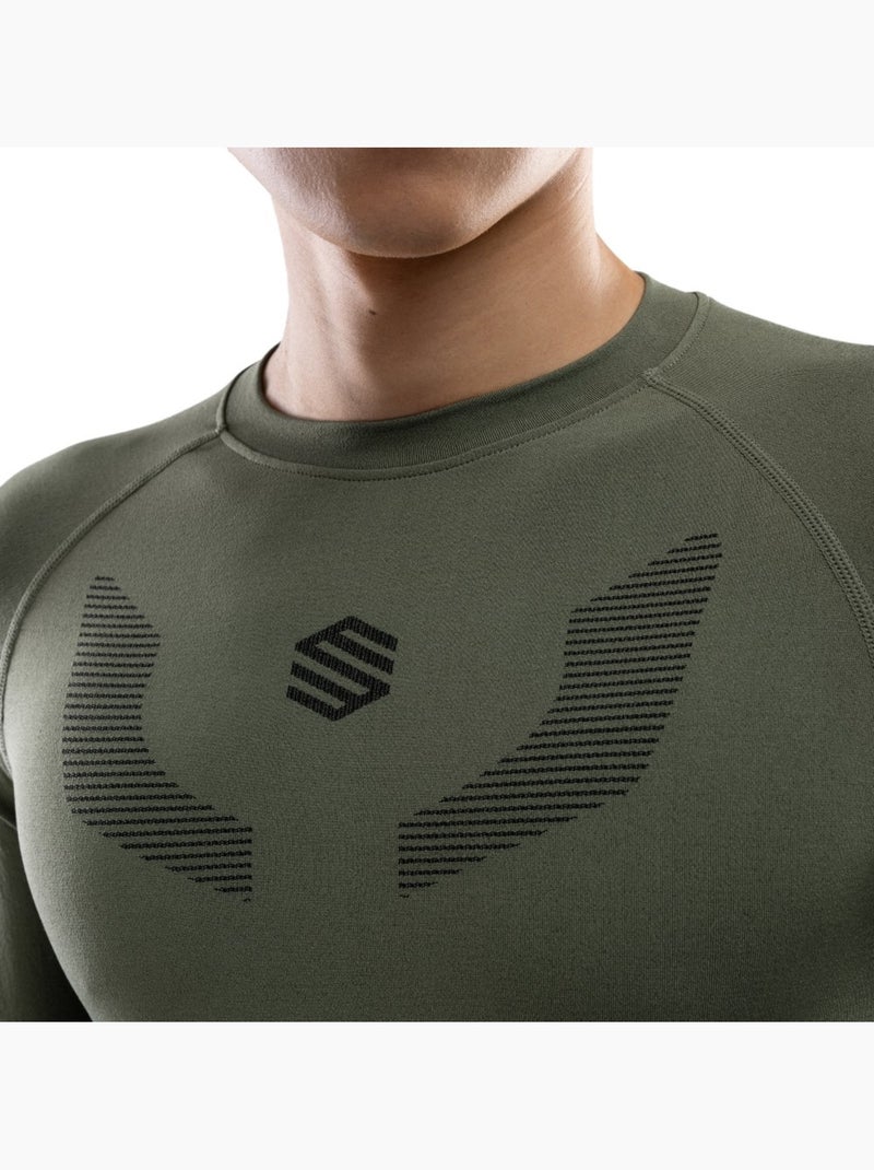 Camiseta interior compresiva de hombre esquí y nieve hombre pretzel Verde - Kiabi