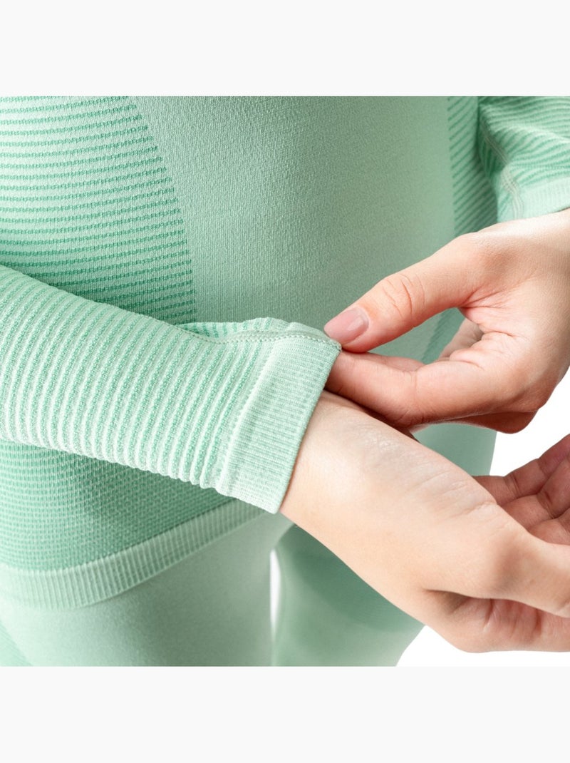 Camiseta interior compresiva de mujer esquí y nieve mujer xero Verde - Kiabi