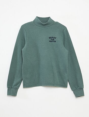 Camiseta interior con bordado en algodón liso