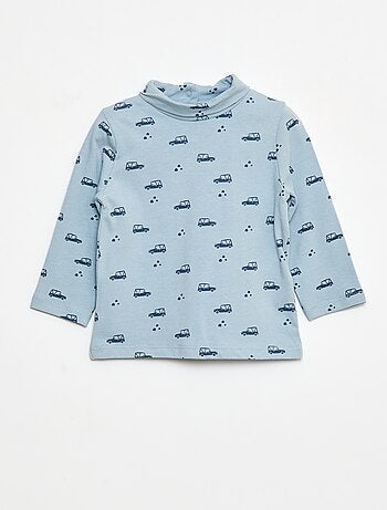 Camiseta interior con cuello alto y estampado