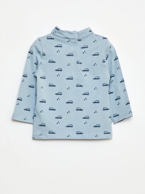 Camiseta interior con cuello alto y estampado - Kiabi