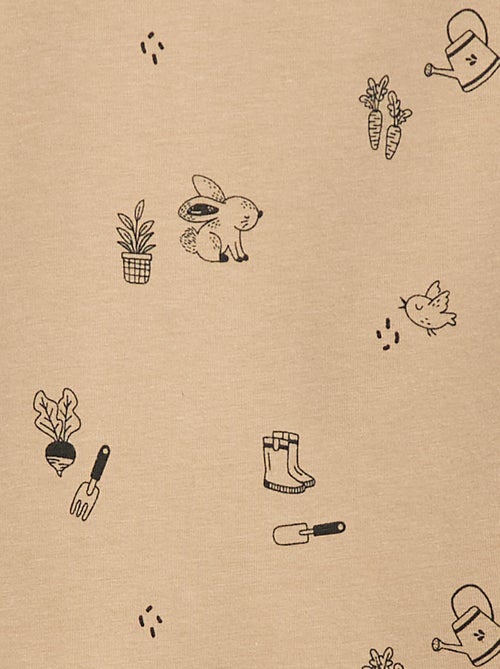 Camiseta interior con cuello alto y estampado - Kiabi