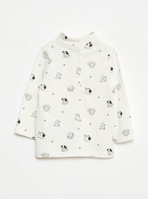 Camiseta interior con cuello alto y estampado - Kiabi