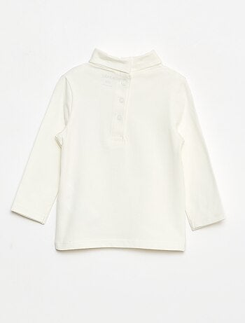 Camiseta interior con cuello alto y estampado