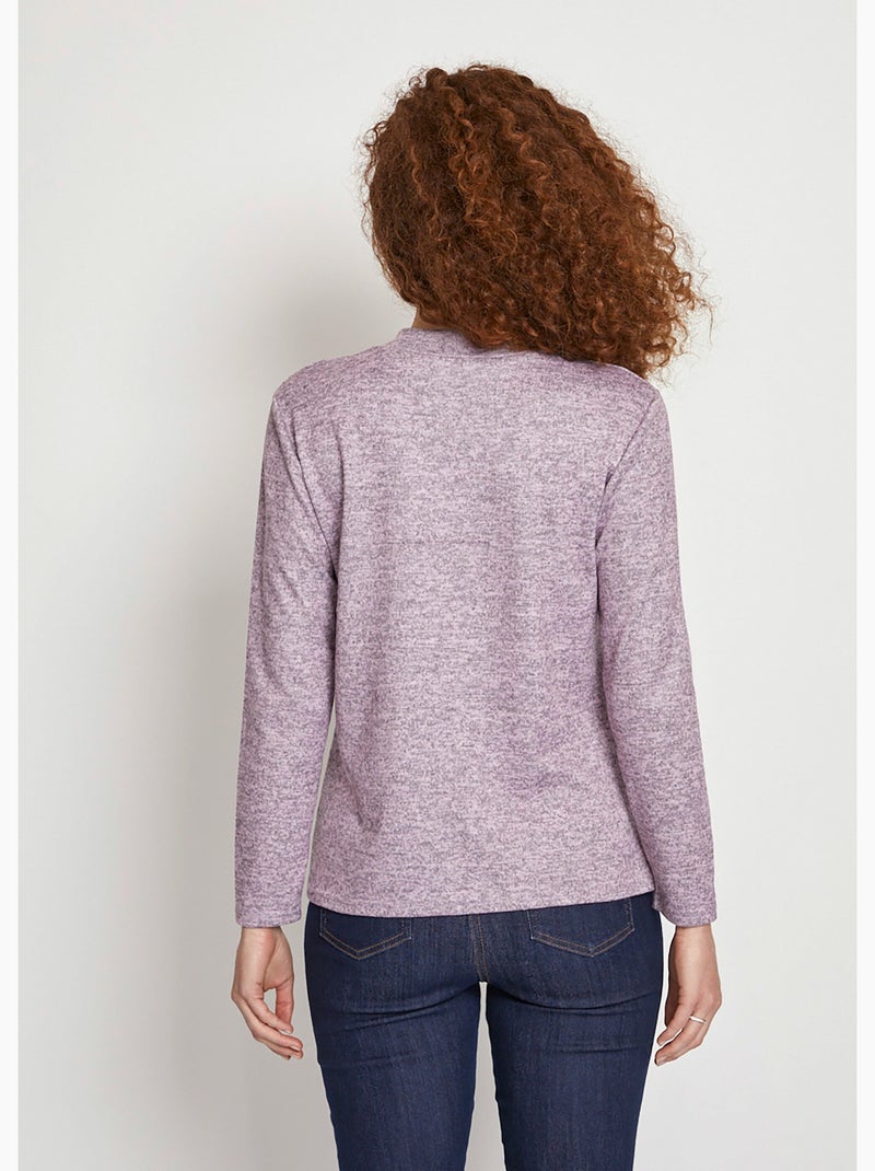 Camiseta interior corta y cálida con cuello alto. - Afibel Malva chiaro - Kiabi
