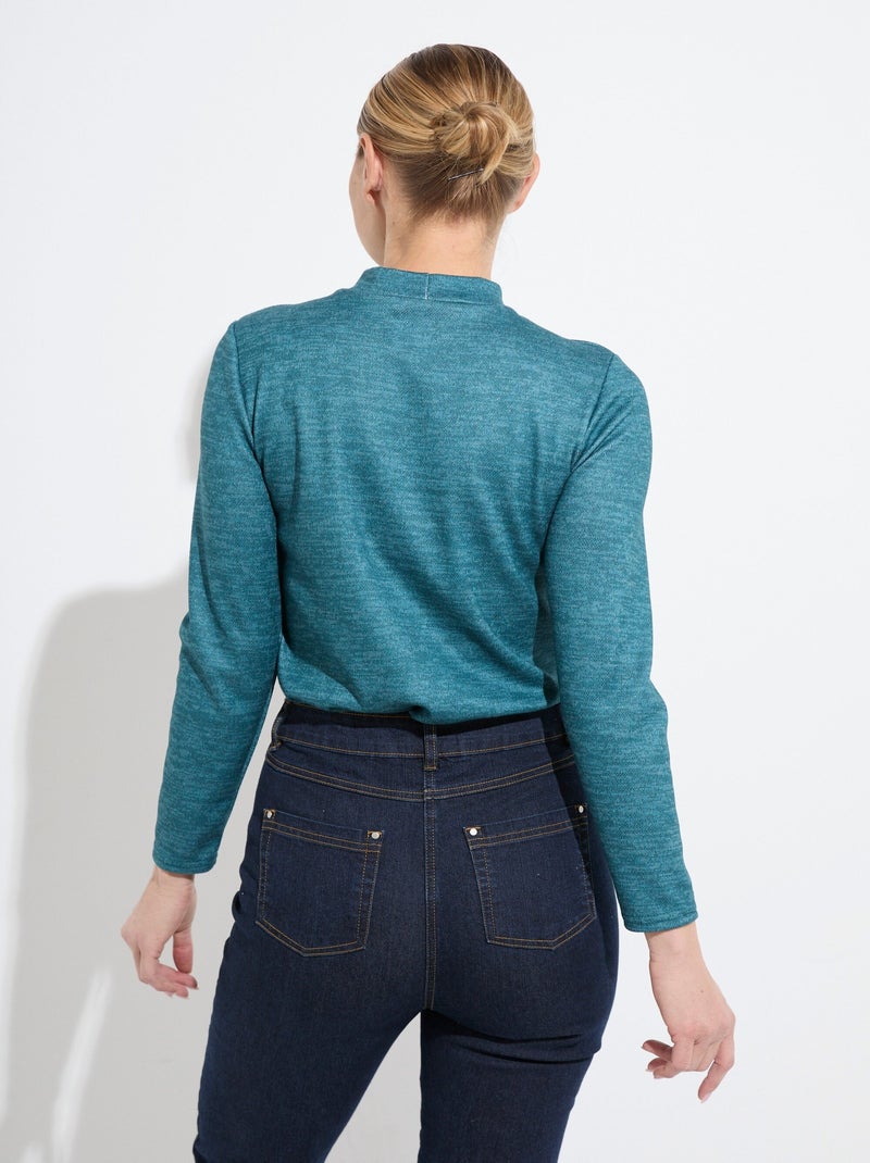Camiseta interior corta y cálida con cuello alto. - Afibel Verde bosque - Kiabi
