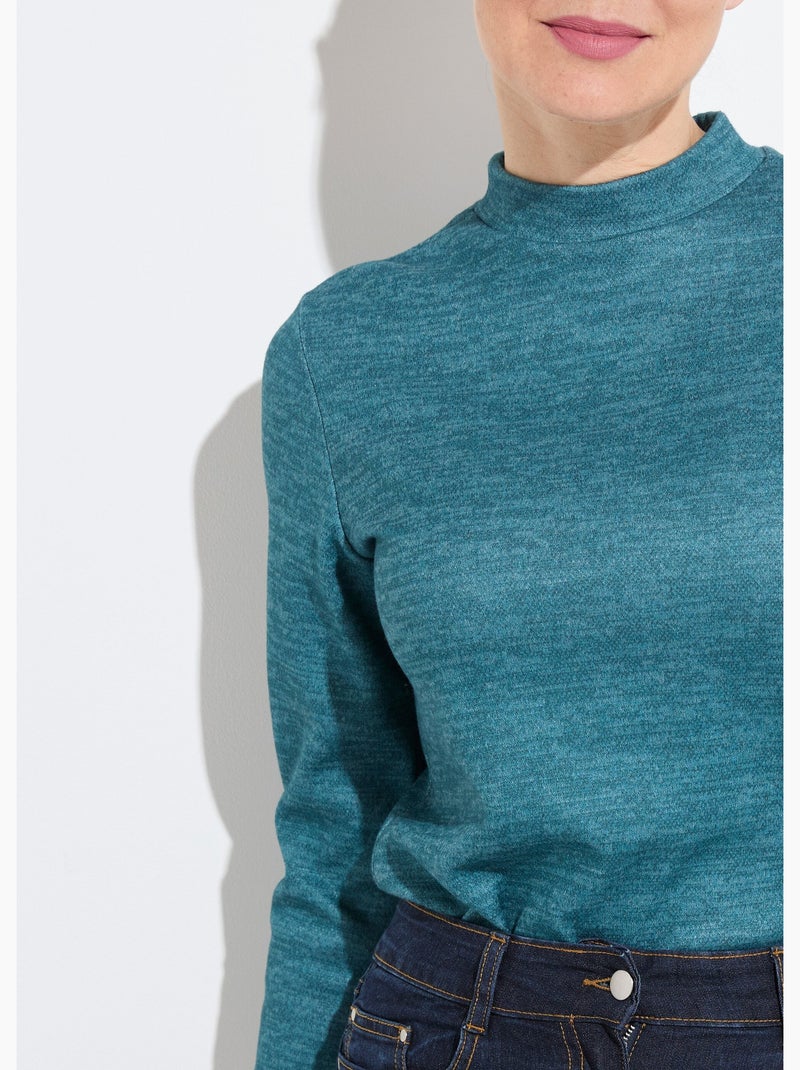 Camiseta interior corta y cálida con cuello alto. - Afibel Verde bosque - Kiabi
