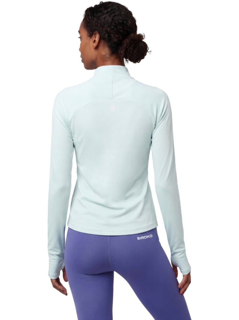 Camiseta interior cuello alto trail running mujer mujer aizkorri-w Azul - Kiabi