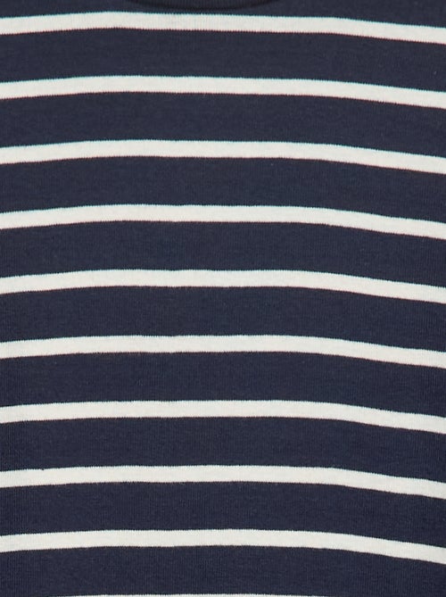 Camiseta interior de cuello alto a rayas - Kiabi