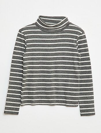 Camiseta interior de cuello alto a rayas