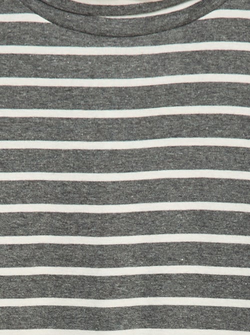 Camiseta interior de cuello alto a rayas - Kiabi