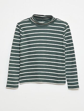 Camiseta interior de cuello alto a rayas