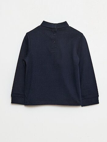 Camiseta interior de cuello alto con estampado en relieve