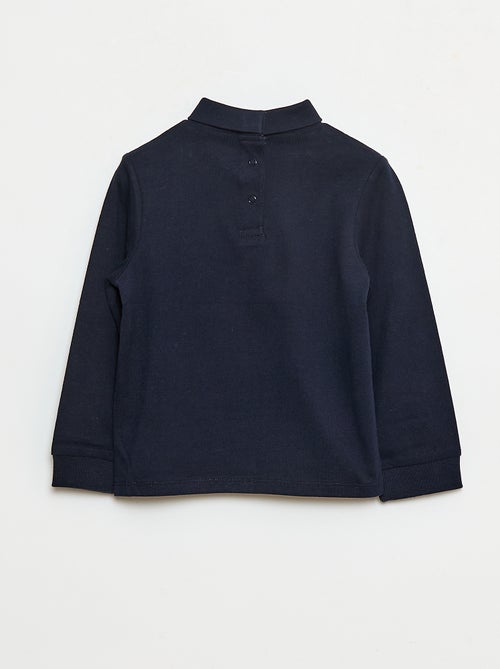 Camiseta interior de cuello alto con estampado en relieve - Kiabi