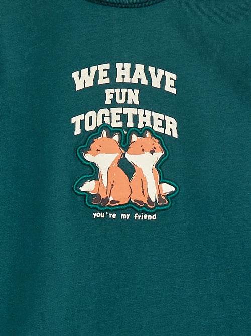 Camiseta interior de cuello alto con estampado en relieve - Kiabi