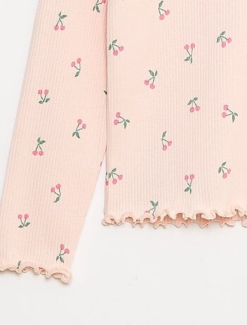 Camiseta interior de cuello alto en punto de algodón