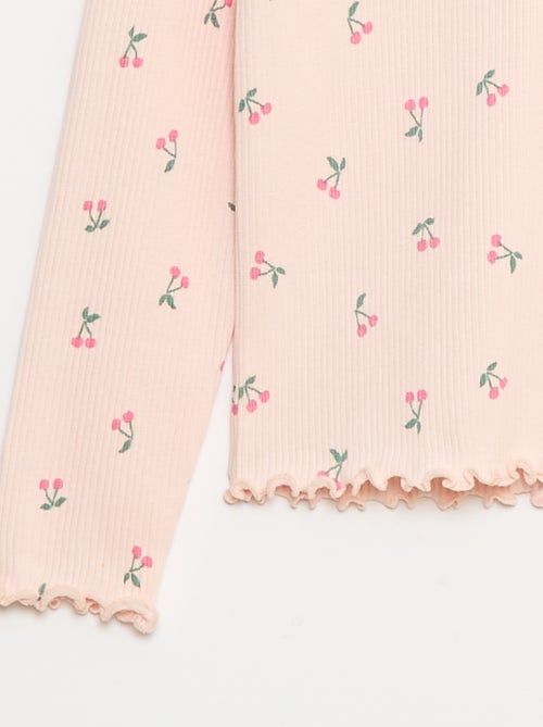 Camiseta interior de cuello alto en punto de algodón - Kiabi