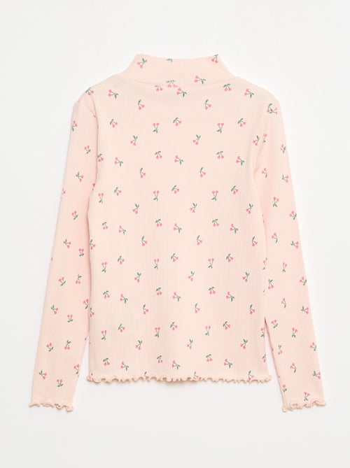 Camiseta interior de cuello alto en punto de algodón - Kiabi