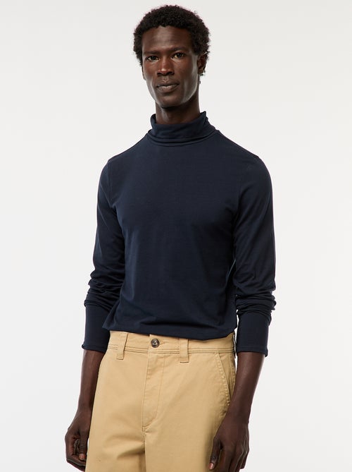 Camiseta interior de cuello alto lisa - Kiabi