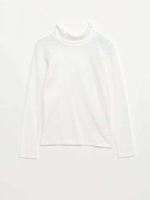 Camiseta interior de cuello alto lisa - Kiabi