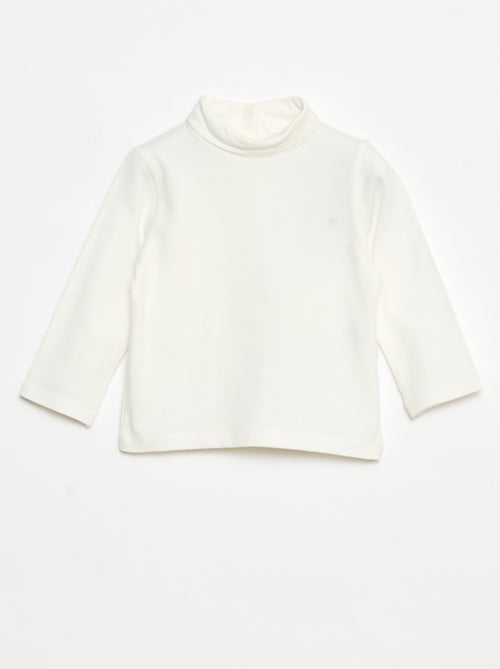 Camiseta interior de cuello alto lisa - Kiabi