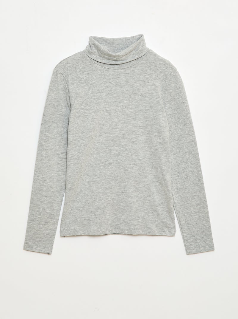 Camiseta interior de cuello alto lisa Gris - Kiabi