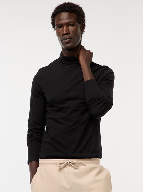 Camiseta interior de cuello alto lisa - Kiabi