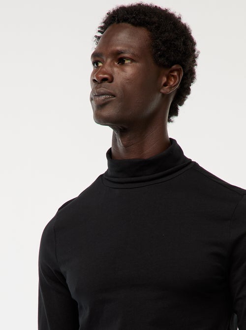 Camiseta interior de cuello alto lisa - Kiabi