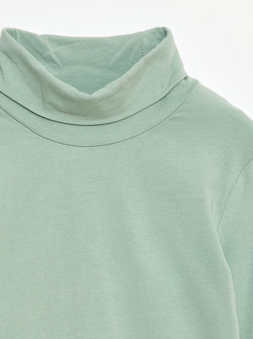 Camiseta interior de cuello alto lisa - Kiabi