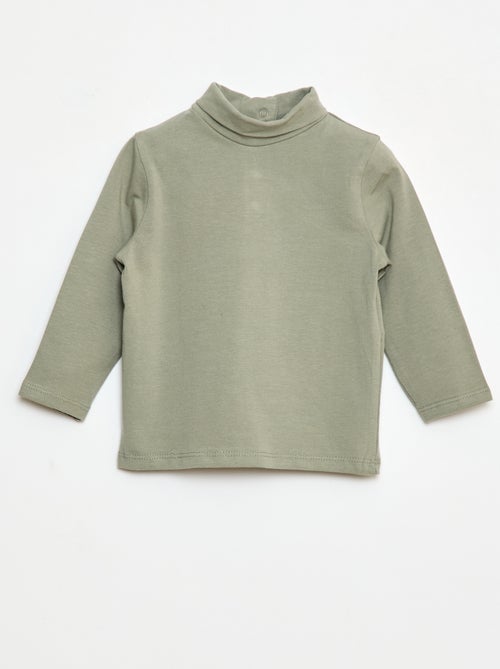 Camiseta interior de cuello alto lisa - Kiabi