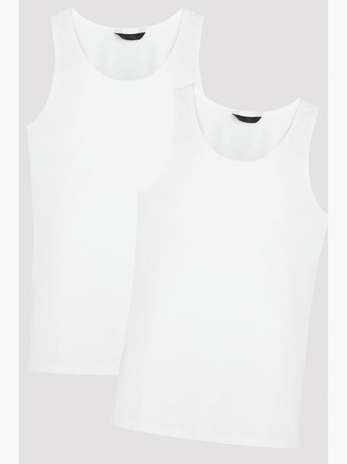 Camiseta interior de hombre con tirantes anchos, 2 unidades penti - Kiabi Camiseta interior de hombre con tirantes anchos, 2 unidades penti - Kiabi