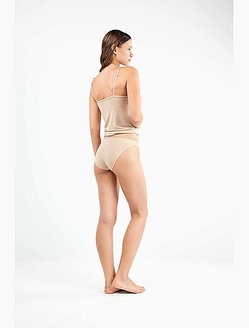 Camiseta interior de tirantes con detalle de encaje, en tejido modal