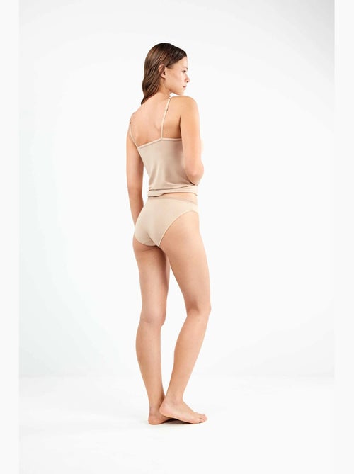 Camiseta interior de tirantes con detalle de encaje, en tejido modal - Kiabi