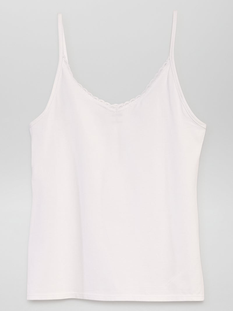 Camiseta interior de tirantes finos BLANCO - Kiabi