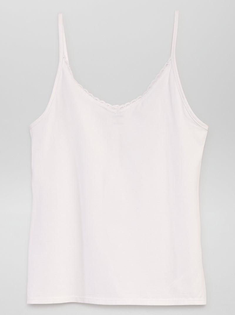 Camiseta interior de tirantes finos BLANCO - Kiabi