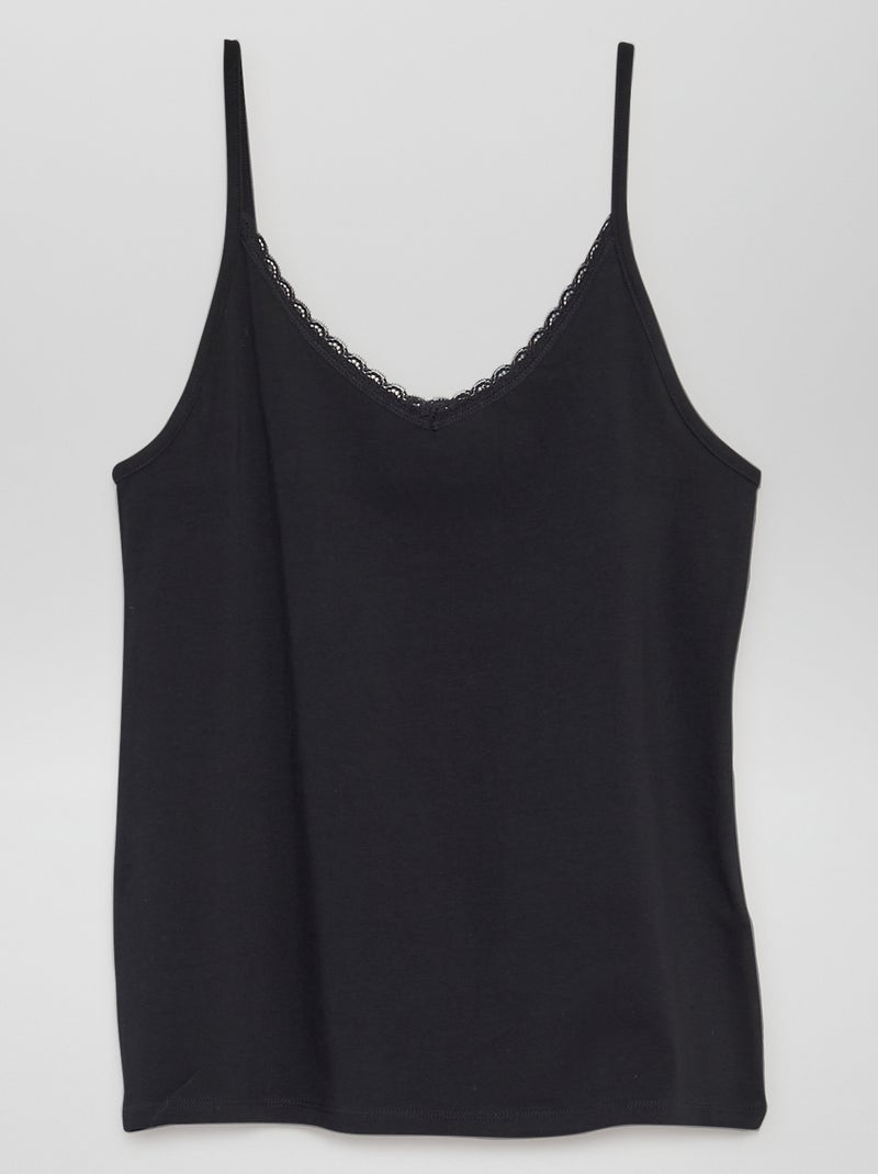Camiseta interior de tirantes finos NEGRO - Kiabi