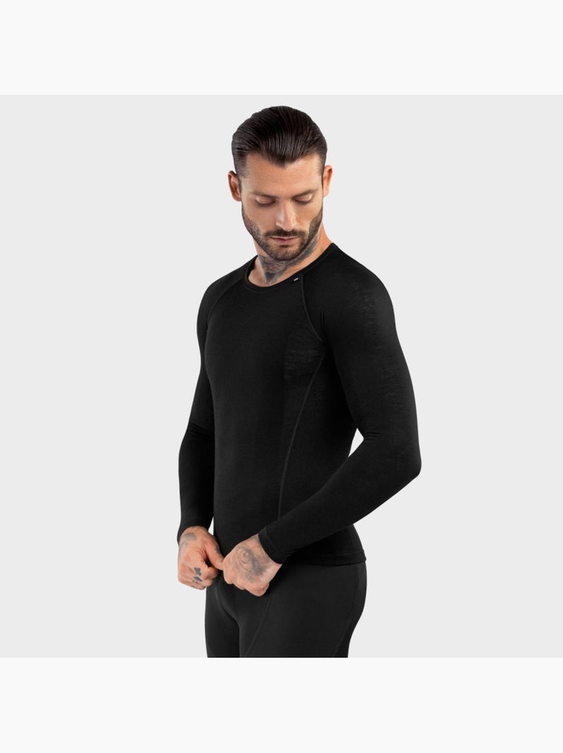 Camiseta interior lana hombre ciclismo hombre srx typhoon Negro - Kiabi