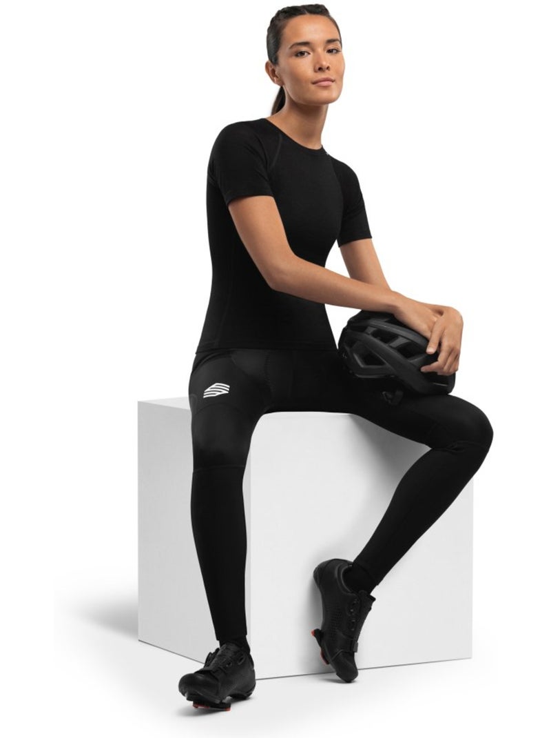 Camiseta interior lana mujer ciclismo mujer srx premium skin Negro - Kiabi