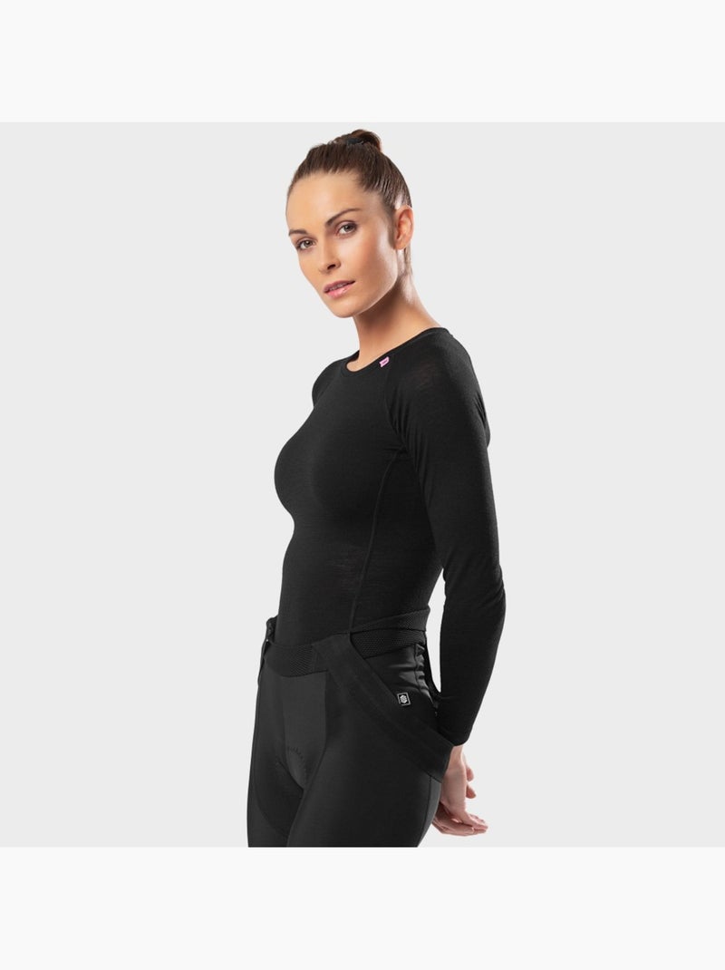 Camiseta interior lana mujer ciclismo mujer srx team Negro - Kiabi