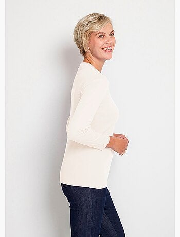 Camiseta interior larga de punto suave y flexible - Afibel