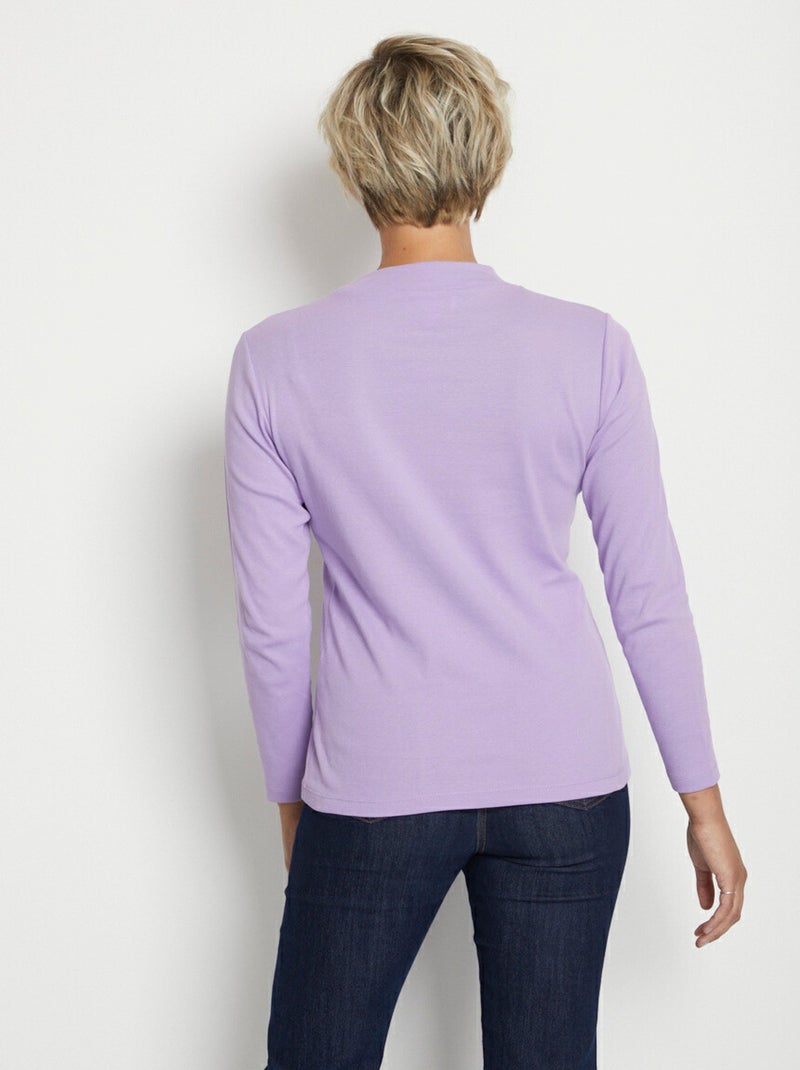 Camiseta interior larga de punto suave y flexible - Afibel Malva chiaro - Kiabi