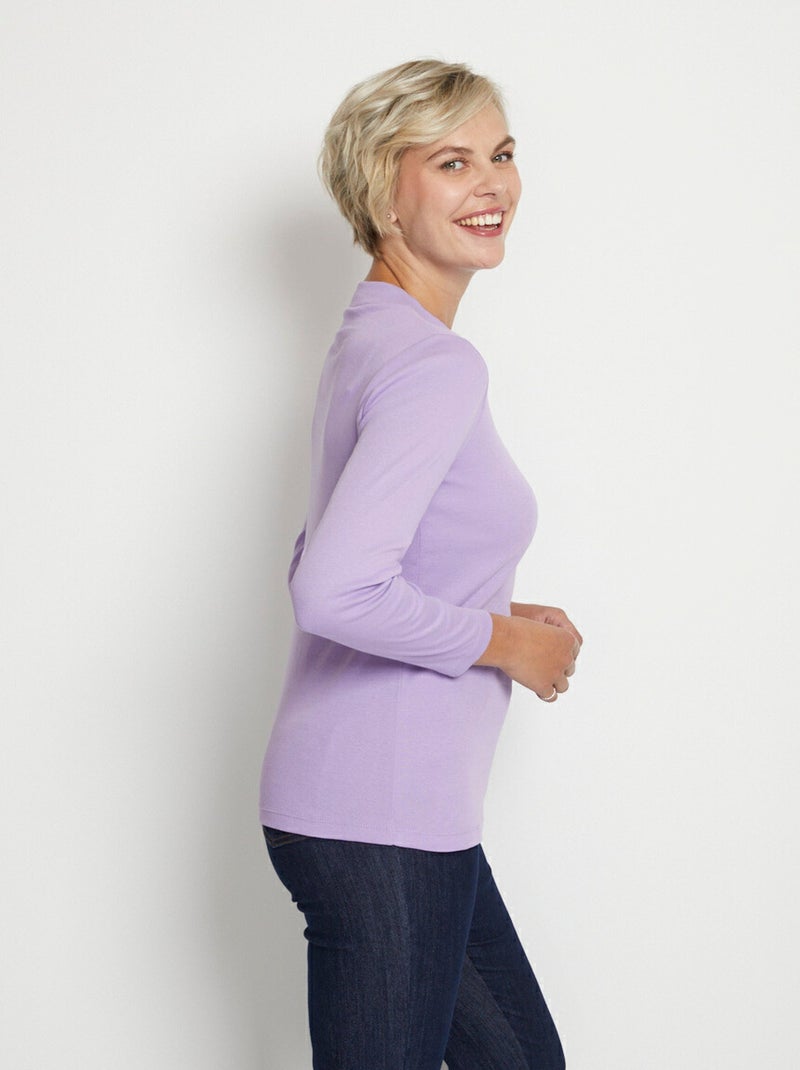 Camiseta interior larga de punto suave y flexible - Afibel Malva chiaro - Kiabi