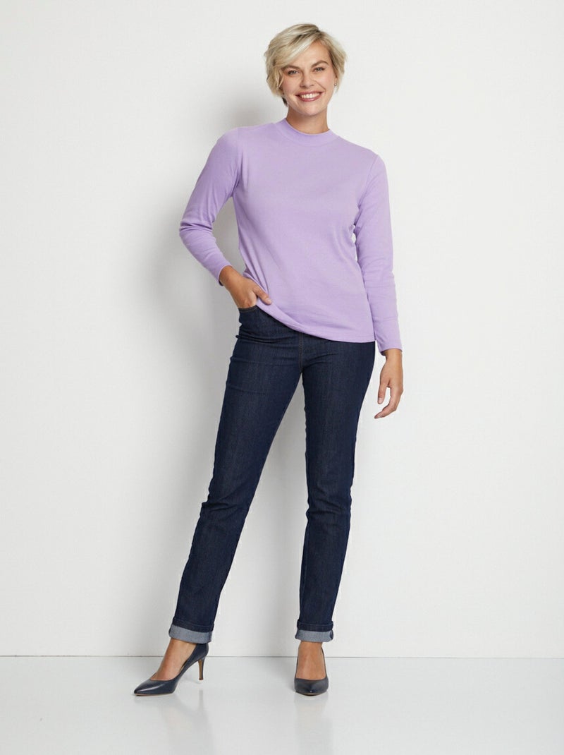 Camiseta interior larga de punto suave y flexible - Afibel Malva chiaro - Kiabi