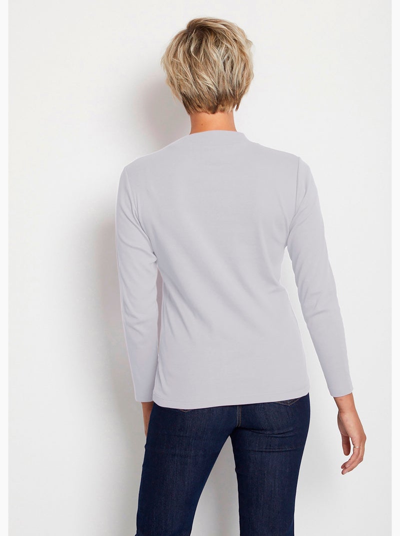 Camiseta interior larga de punto suave y flexible - Afibel Plata - Kiabi