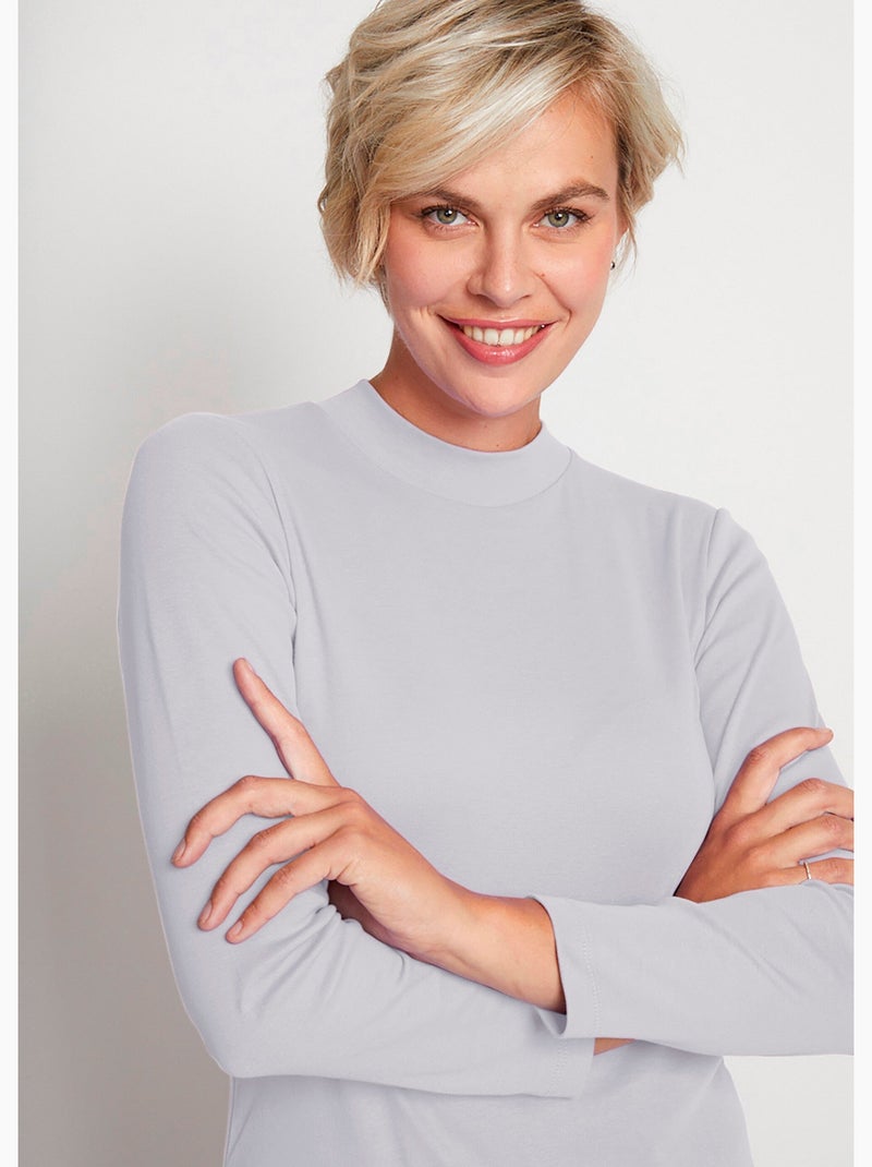 Camiseta interior larga de punto suave y flexible - Afibel Plata - Kiabi