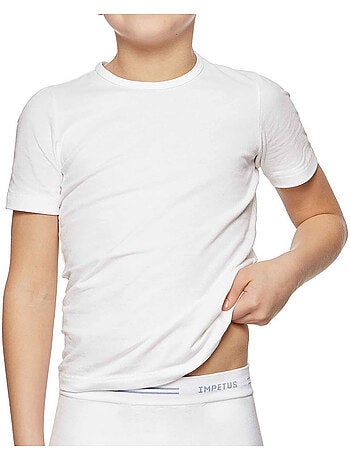 Camiseta interior niño algodón cuello redondo | Impetus