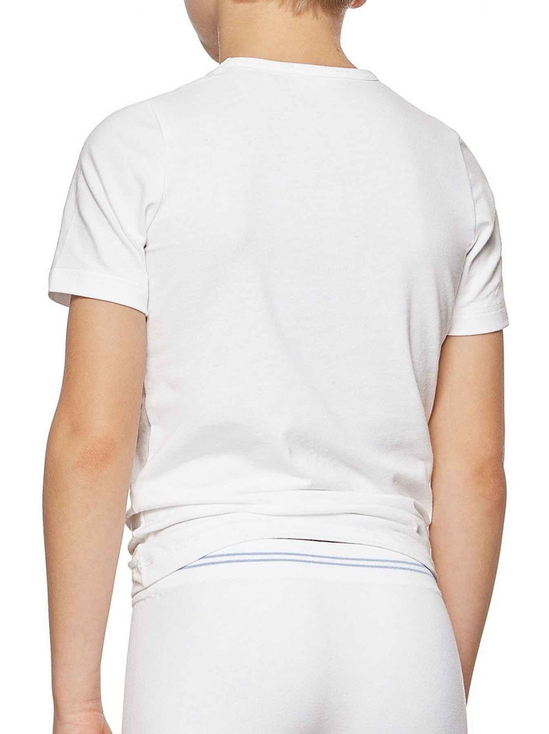 Camiseta interior niño algodón cuello redondo | Impetus Blanco - Kiabi